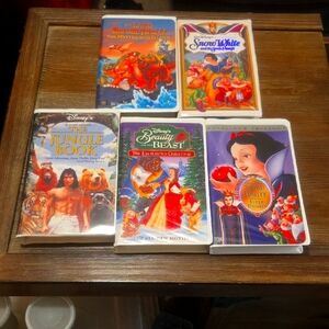 Disney Classic VHS Collection with Red and Blue Covers
